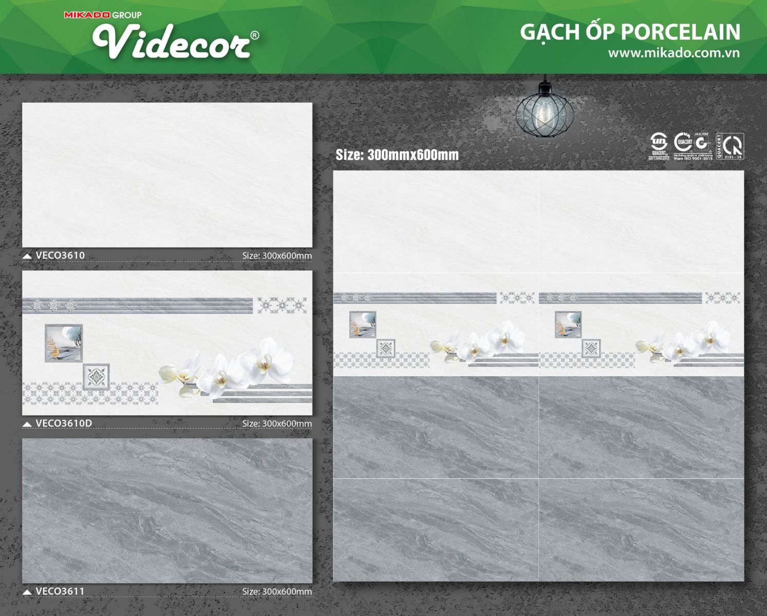 Gạch 300x600 Mikado Videcor ECO3610-VECO3610D-VECO3611 giá rẻ