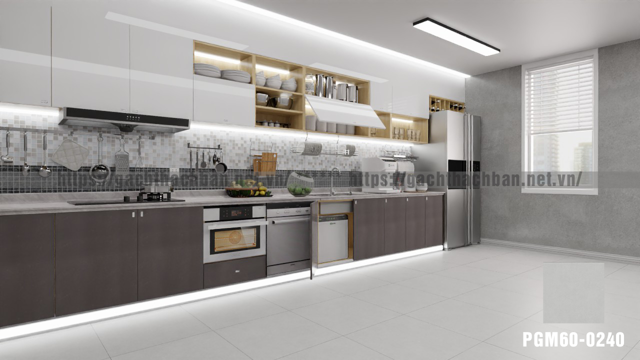 Gạch giả xi măng Thạch Bàn màu xám nhạt