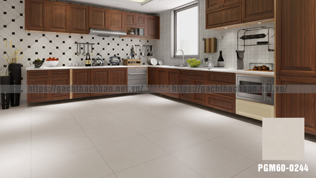 Gạch giả xi măng Thạch Bàn màu kem Thạch Bàn PGM60-0244