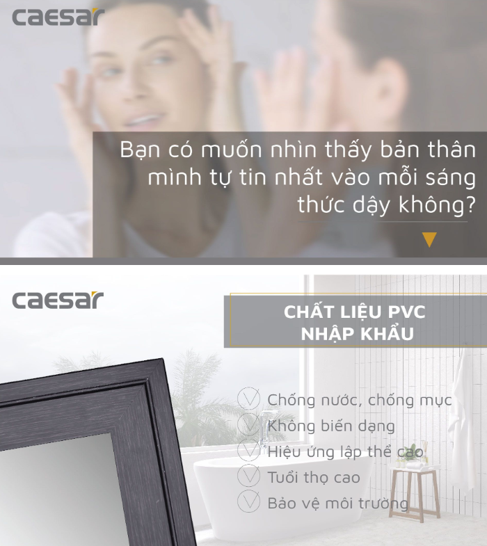 Hình ảnh Gương soi phòng tắm Caesar M804