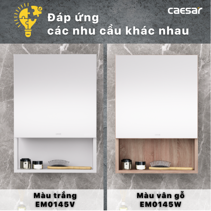 Hình ảnh Tủ gương Caesar EM0145W