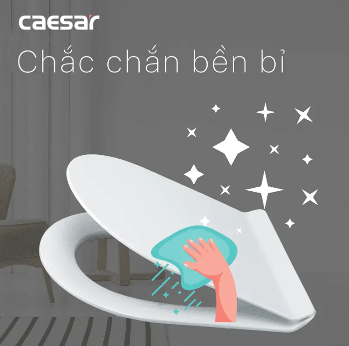 Hình ảnh Nắp bàn cầu êm Caesar MU237