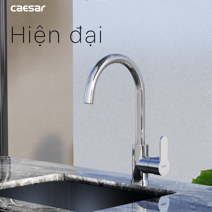 Hình ảnh Vòi Bếp Nóng Lạnh Gắn Chậu Caesar K415C