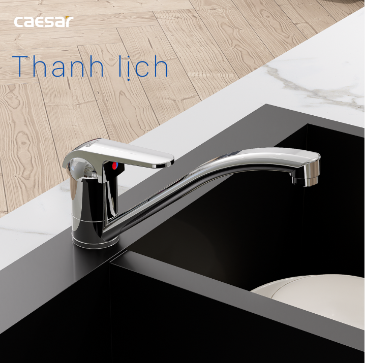 Hình ảnh Vòi Bếp Nóng Lạnh Gắn Chậu Caesar K511C