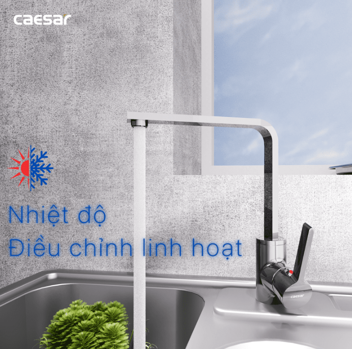 Hình ảnh Vòi Bếp Nóng Lạnh Gắn Chậu Caesar K665C