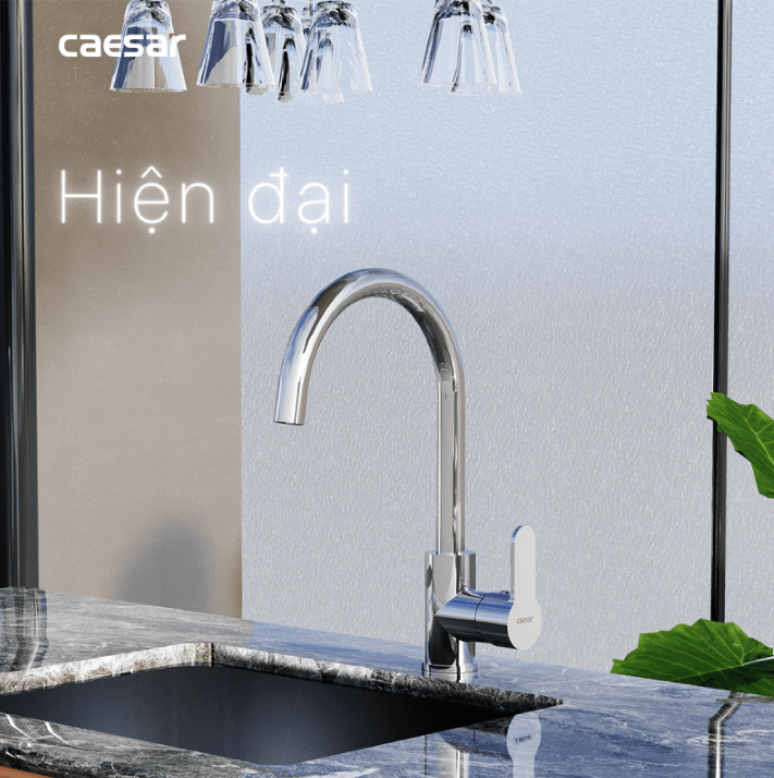 Hình ảnh Vòi Bếp Nóng Lạnh Gắn Chậu Caesar K685C