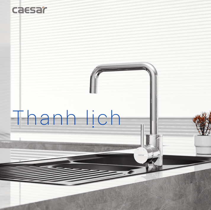 Hình ảnh Vòi Bếp Nóng Lạnh Gắn Chậu Caesar K685C