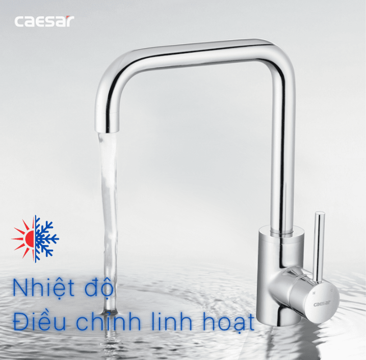 Hình ảnh Vòi Bếp Nóng Lạnh Gắn Chậu Caesar K685C