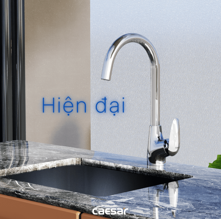 Hình ảnh Vòi Bếp Nóng Lạnh Gắn Chậu Caesar K815C