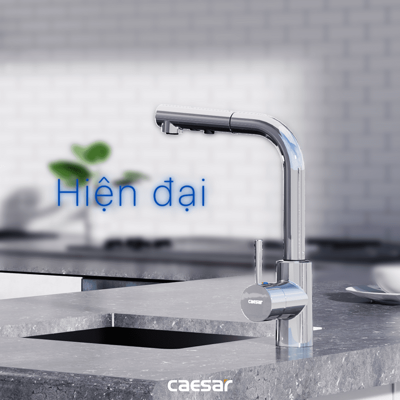 Hình ảnh Vòi Bếp Nóng Lạnh Gắn Chậu Caesar K915C