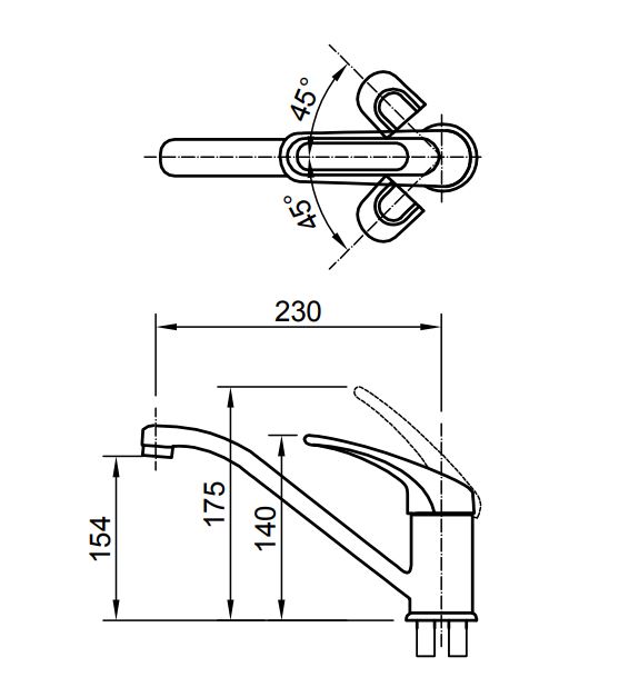 Hình ảnh Vòi rửa chén bát Inax SFV-212S