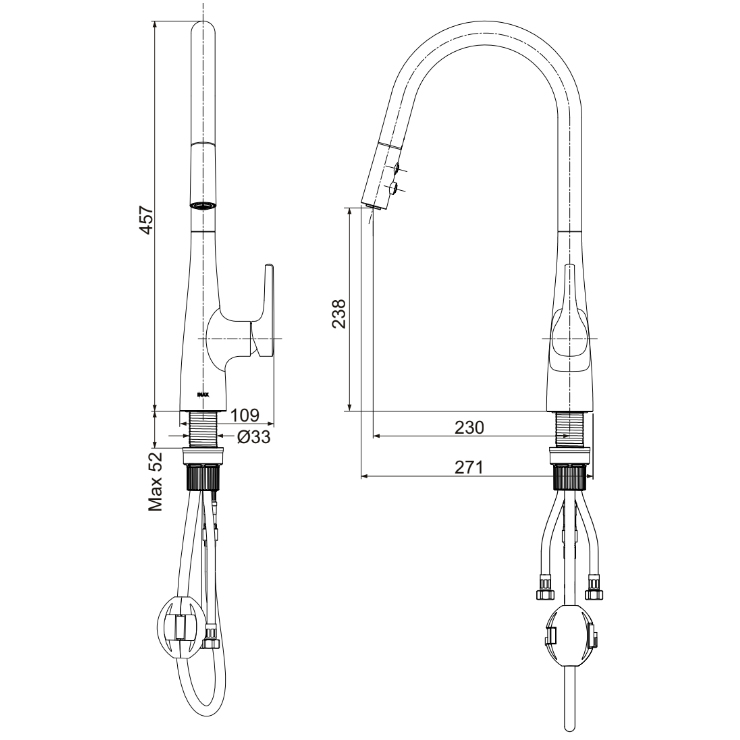 Hình ảnh Vòi rửa chén bát Inax SFV-900SX