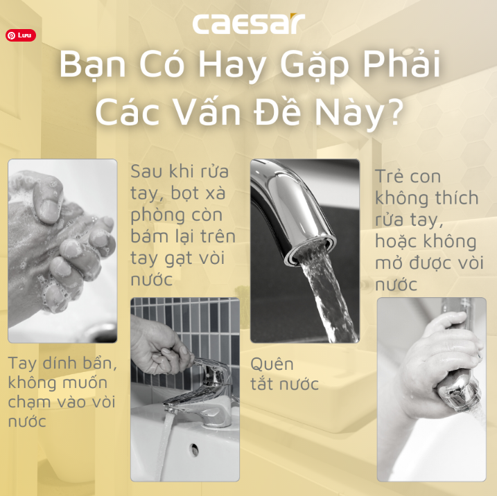 Vòi cảm ứng Lavabo Caesar A910