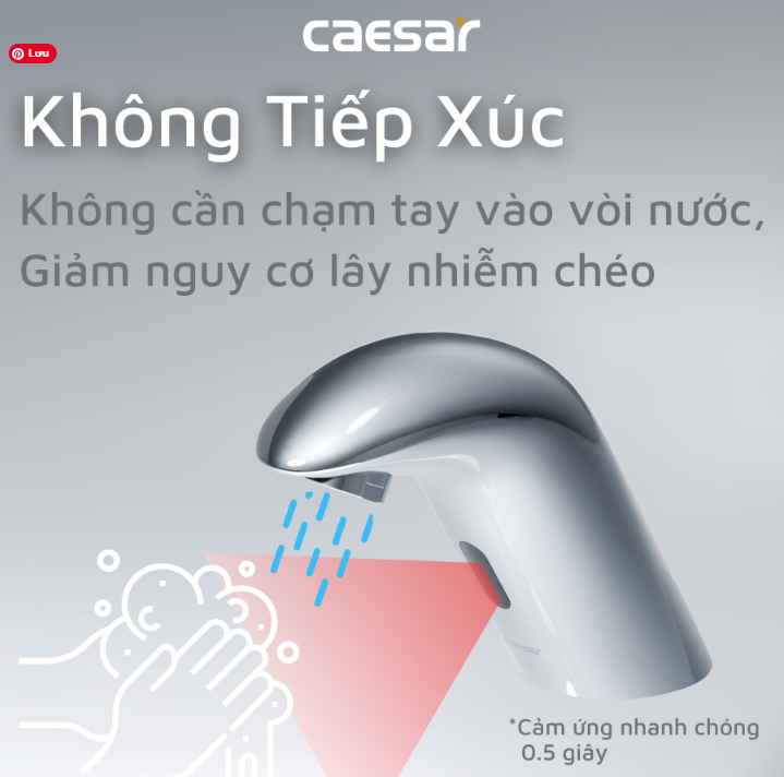 Vòi cảm ứng Lavabo Caesar A910