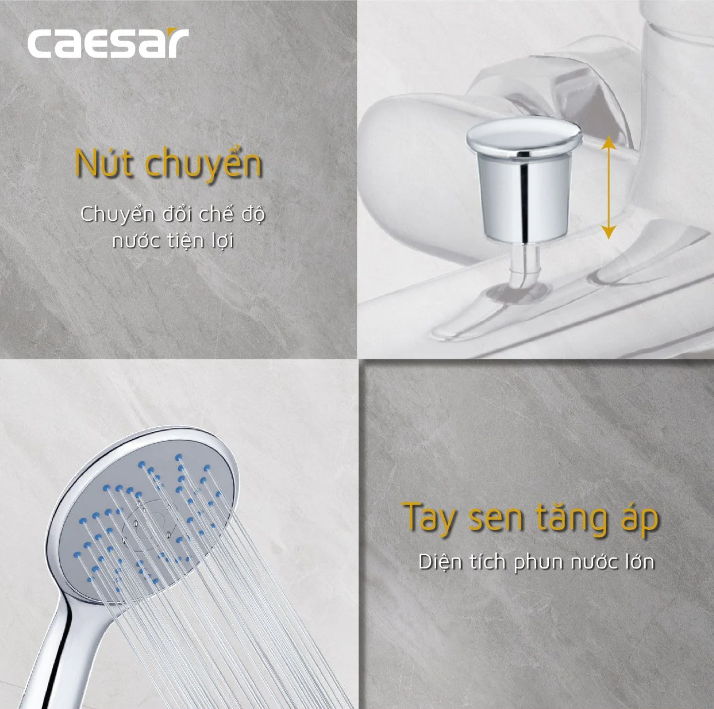 Vòi Sen Tắm Nóng Lạnh Caesar S383C