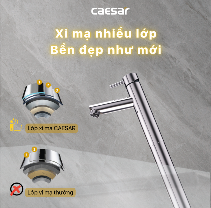 Vòi chậu Lavabo 1 đường lạnh Caesar B041CU