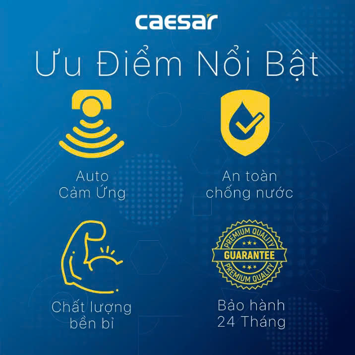 Bộ xả tiểu cảm ứng Caesar A623